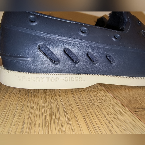 Sperry Size 8 M AUTHENTIC ORIGINAL FLOAT COZY Navy Women's Lined Boat Shoes - Picture 9 of 17